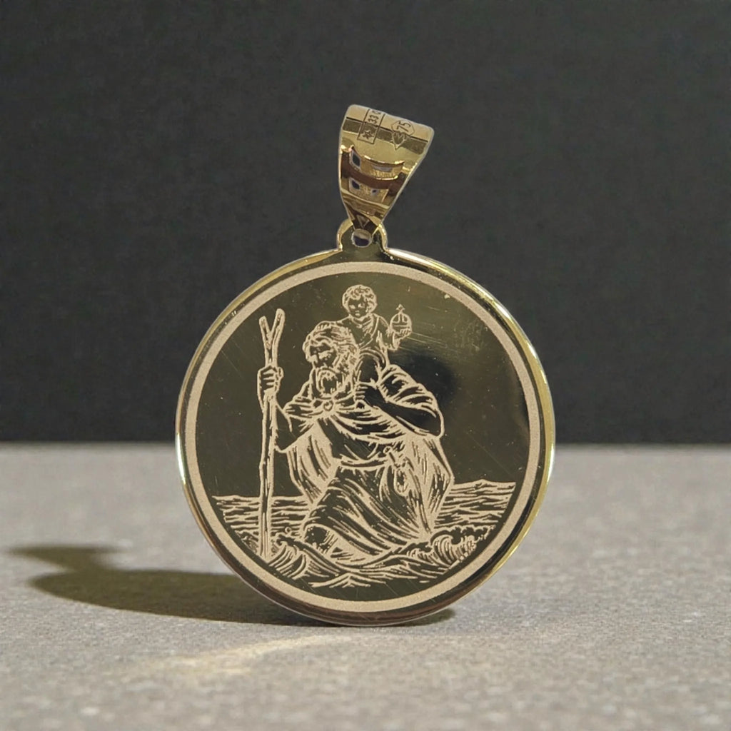 Medaglia San Cristoforo in Oro 9 Carati