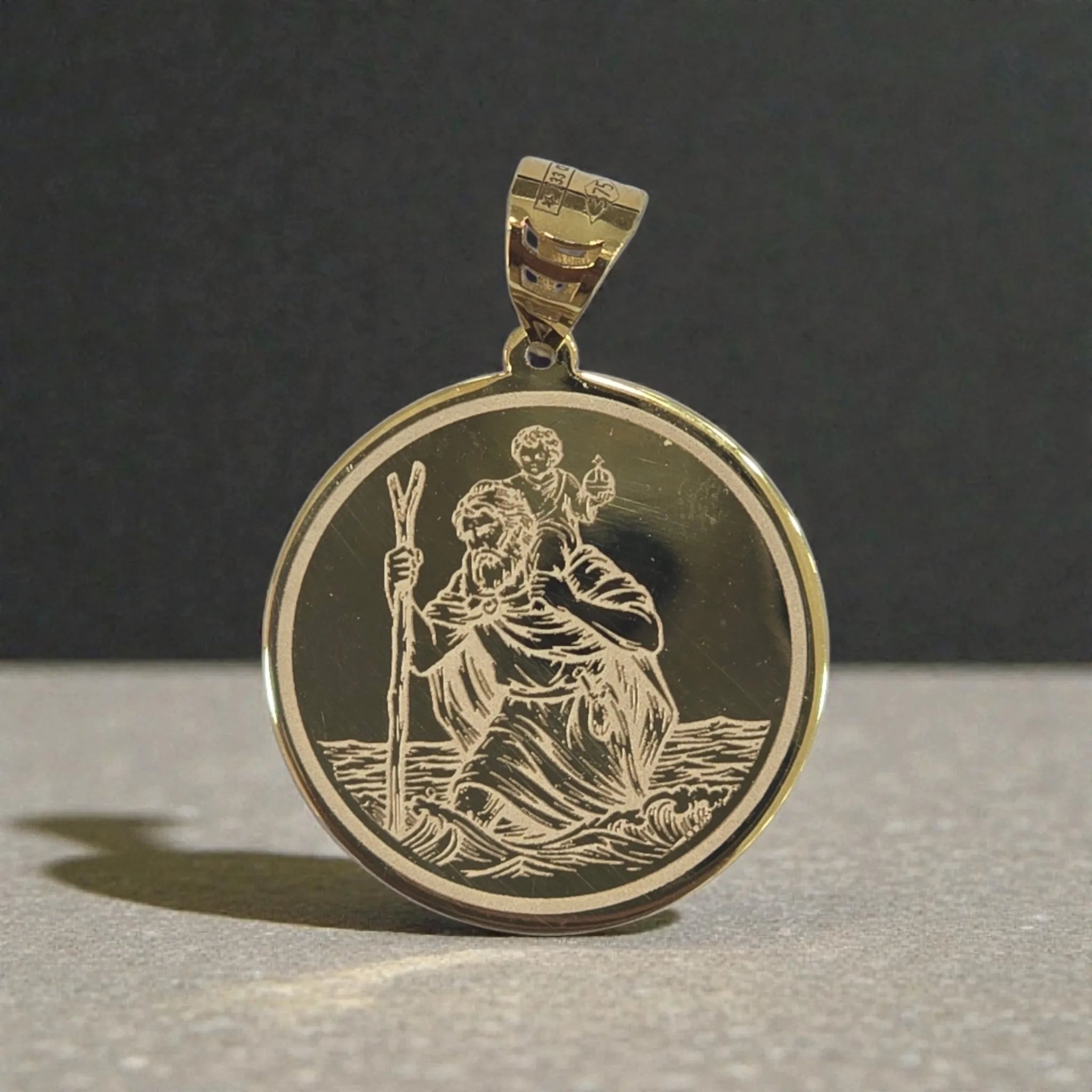 Medaglia San Cristoforo in Oro 9 Carati