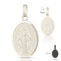Medaglia coniata in oro bianco con Madonna Miracolosa