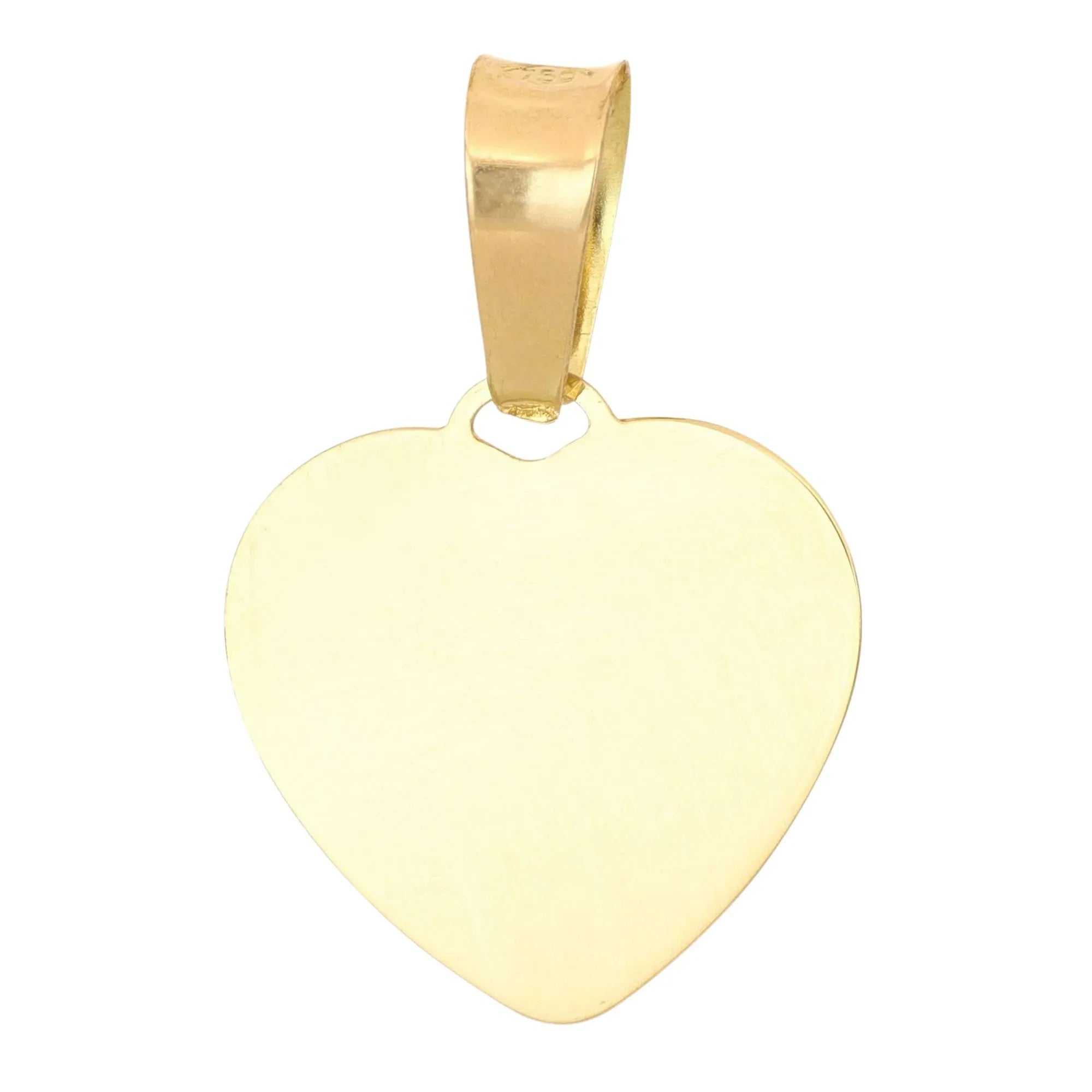 Medaglia cuore in oro giallo 18kt personalizzabile a colori