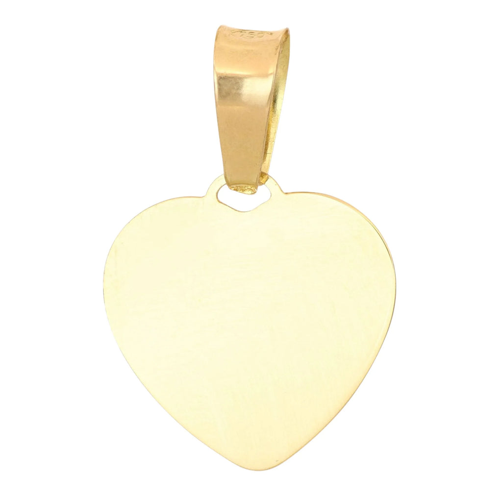Medaglia cuore in oro giallo 18kt personalizzabile