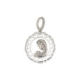 Medaglia in oro bianco 18 kt con Madonna Miracolosa