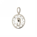 Medaglia in oro bianco 18 kt con Madonna Miracolosa
