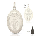 Medaglia in oro bianco 750 con Madonna Miracolosa
