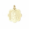 Medaglia sacra con Madonna in oro giallo 18 carati peso 1 gr