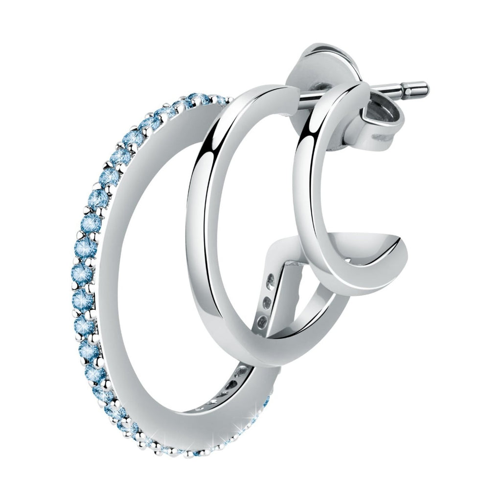 Mono orecchino donna a cerchio con cristalli blu Le petite story lps02aqm21