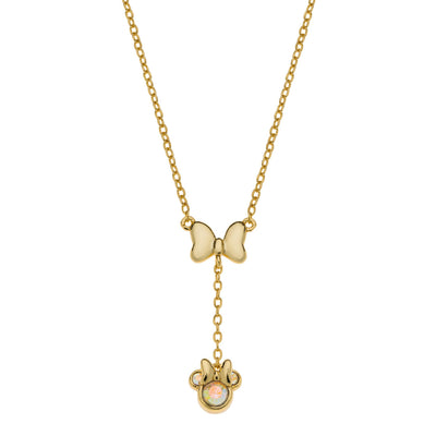 Disney Mädchenkette aus 925er vergoldetem Sterlingsilber Micky Maus NS00054CRCL-157.CS
