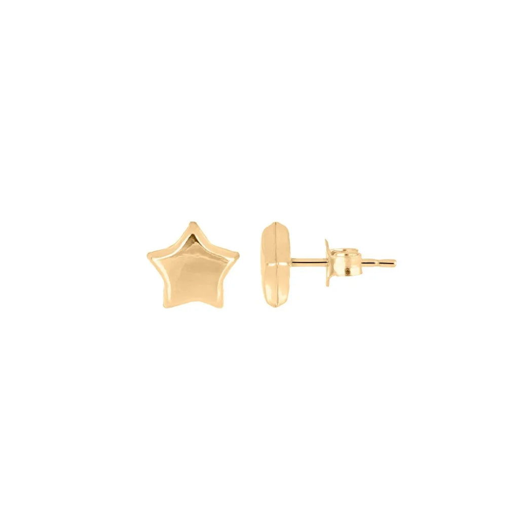 Orecchini a forma di stella donna in oro giallo 9 kt