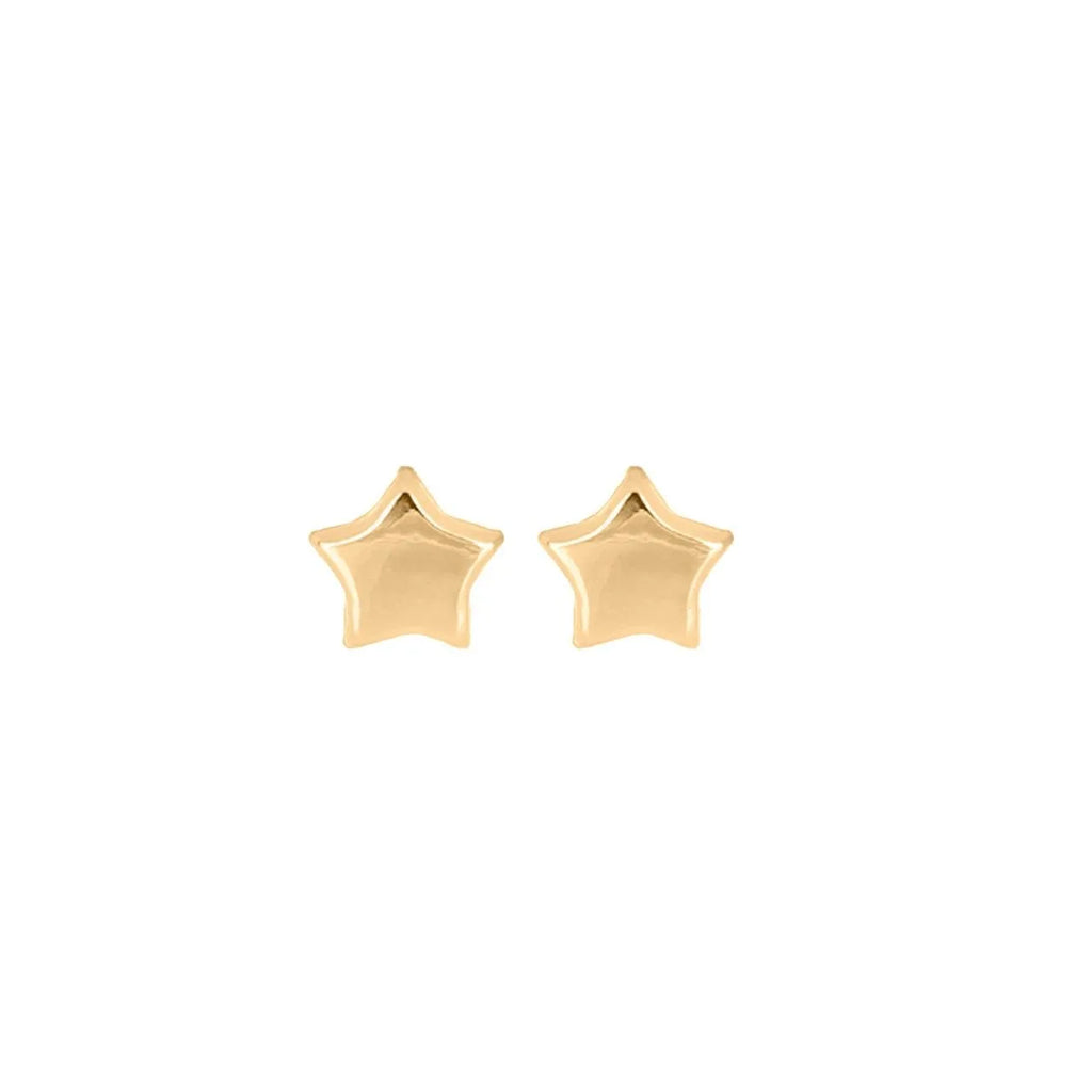 Orecchini a forma di stella donna in oro giallo 9 kt