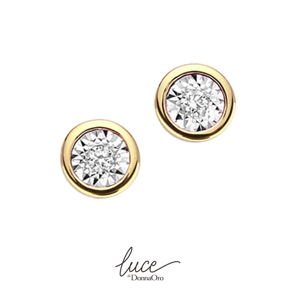 Orecchini Donnaoro in oro e diamanti punto luce dhol7386.004