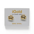 Schmetterlings-Ohrringe aus 9 Karat 375 Gelbgold für Mädchen