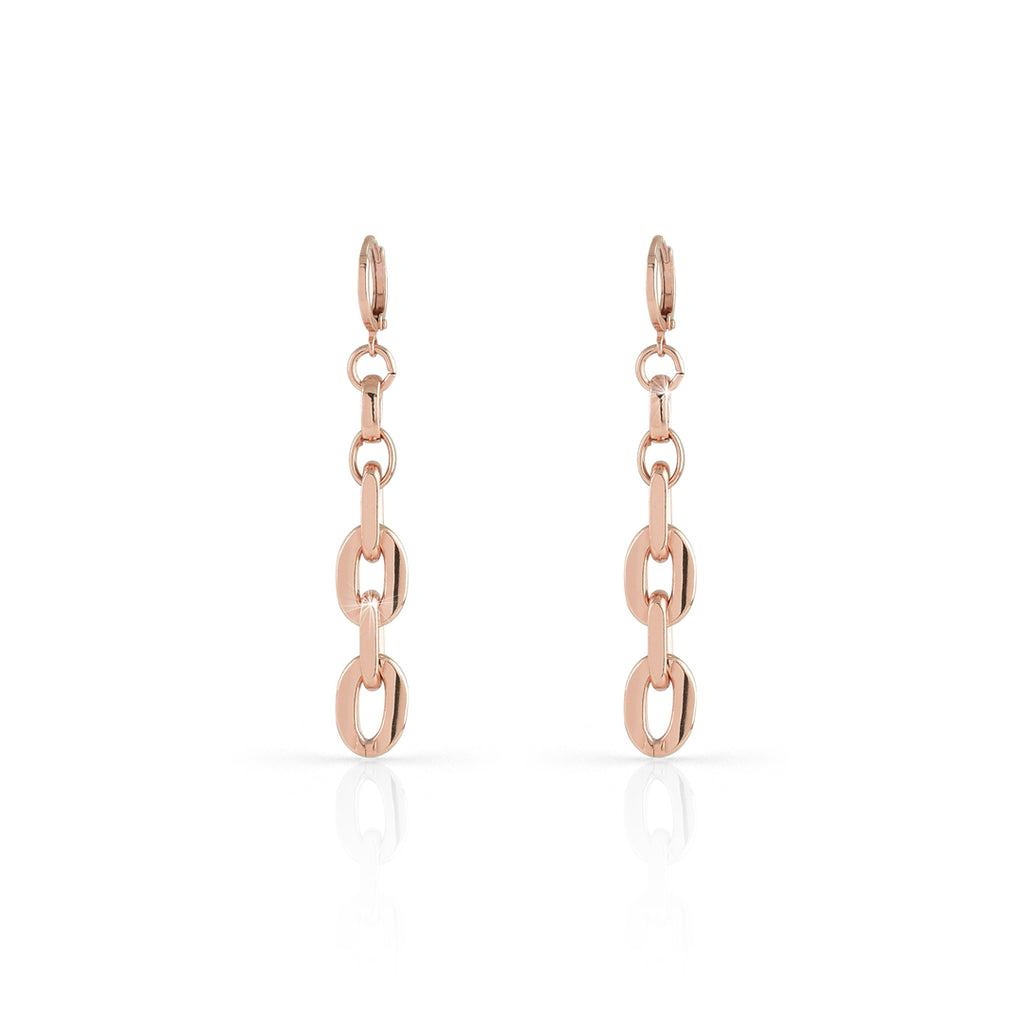 Orecchini Flat in bronzo dorato rosa Unoaerre donna1567