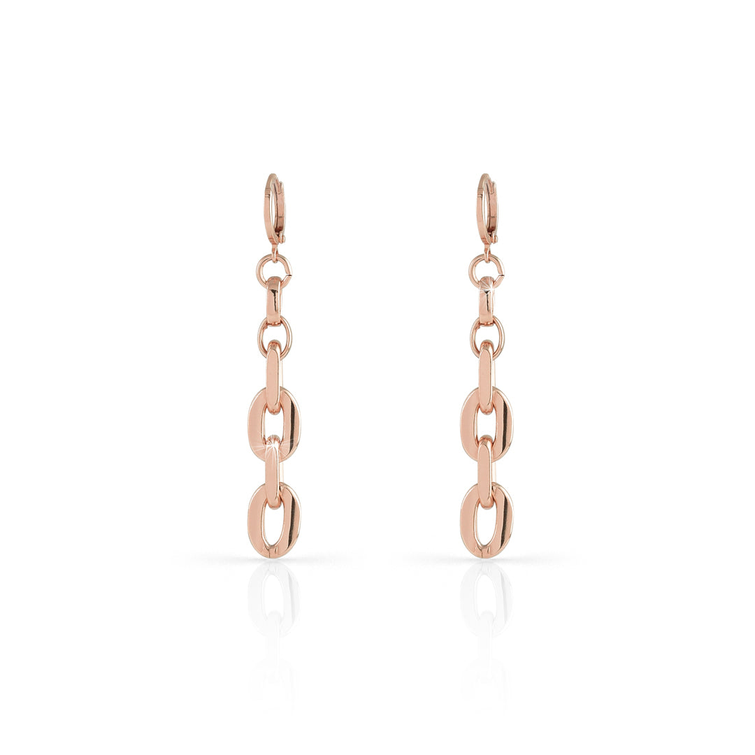 Orecchini Flat in bronzo dorato rosa Unoaerre donna1567