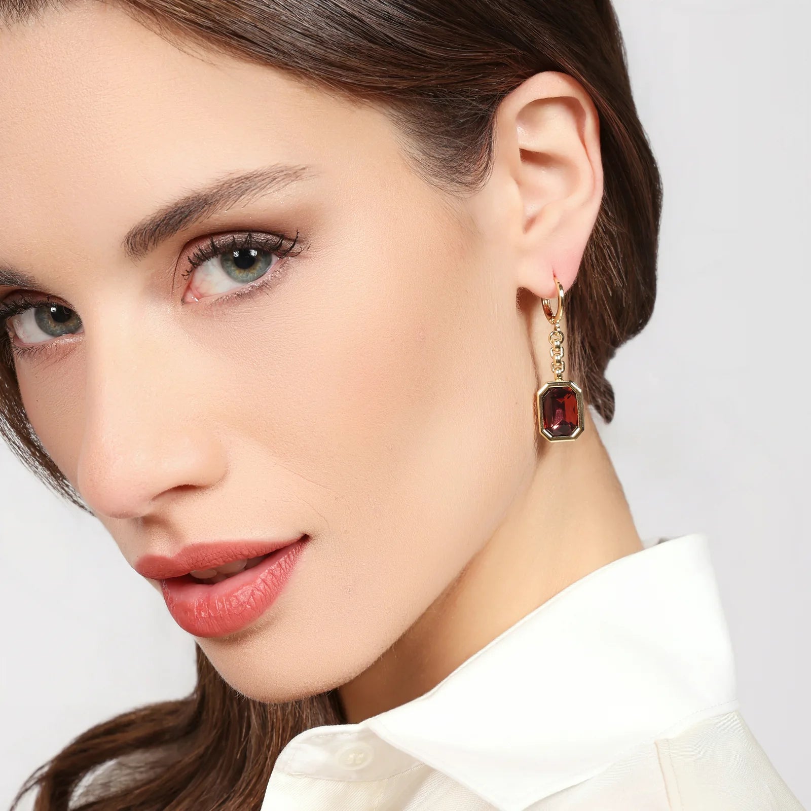 Orecchini Joya cristallo marrone Unoaerre donna 2837