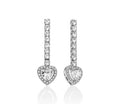 Orecchini Kiara donna in ottone e zirconi con cuore kerd2045b