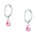 Orecchini Le petite story in argento donna con cuore pendente lps01awv10