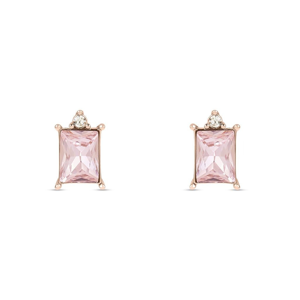 Orecchini Lobo Punto Luce violet ottone rosa cristallo Stroili donna 1685978