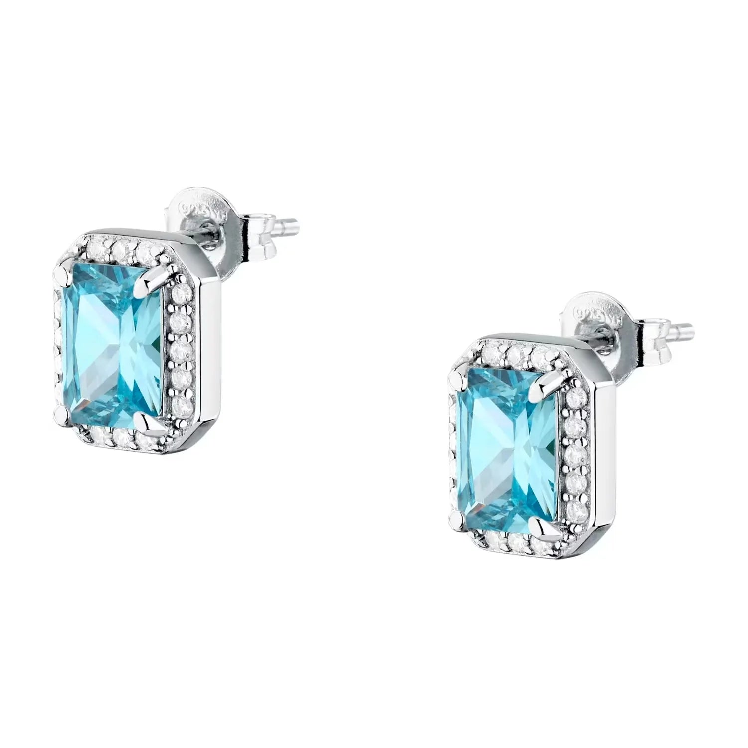 Orecchini Morellato in argento con pietra azzurra