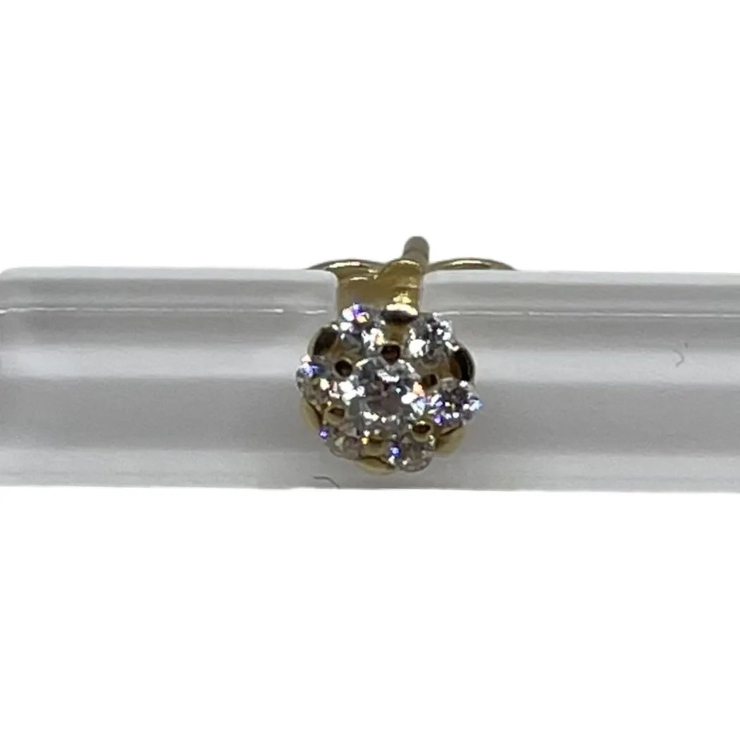 Orecchini Punto Luce in Oro Giallo 9 Kt con Zircone Igold