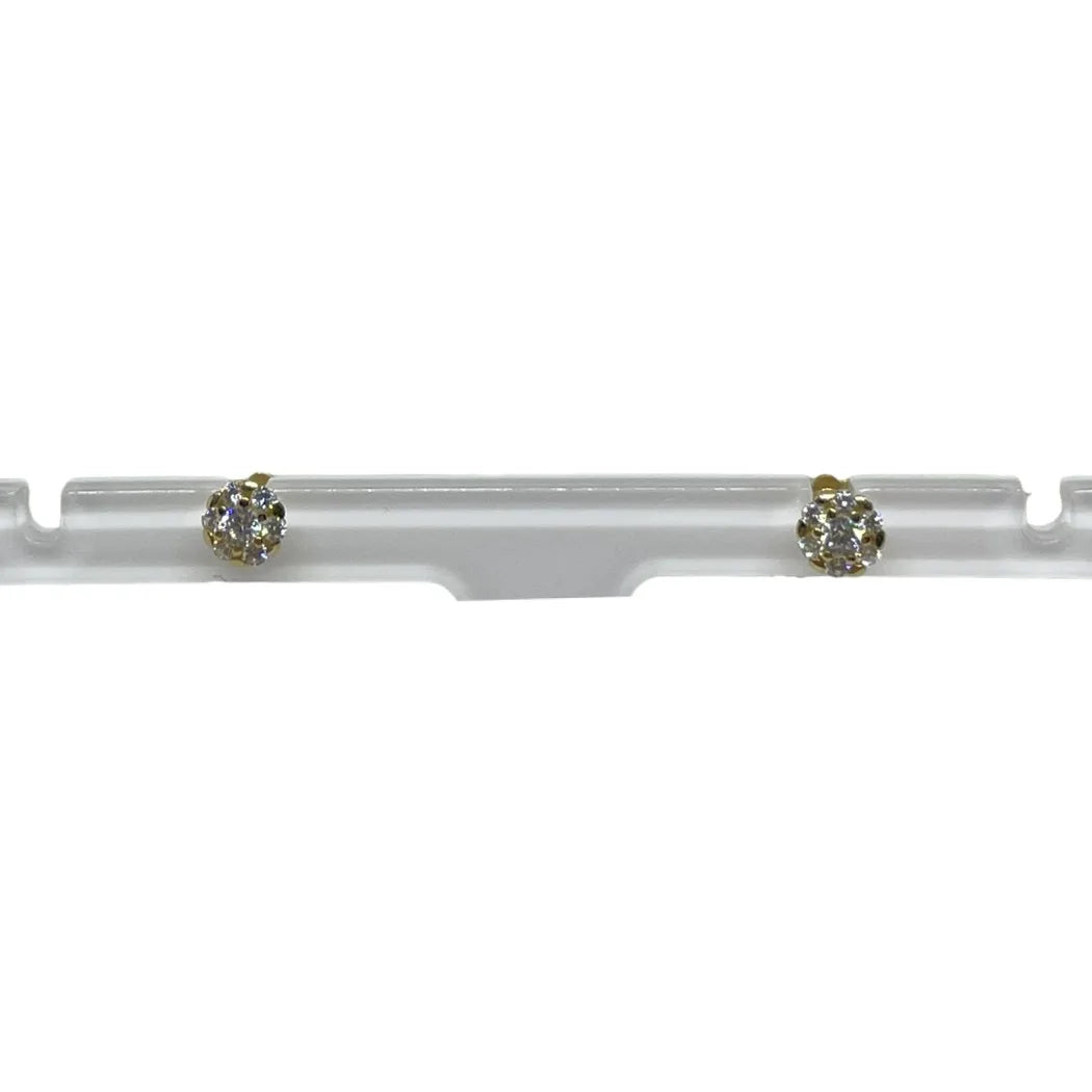 Orecchini Punto Luce in Oro Giallo 9 Kt con Zircone Igold
