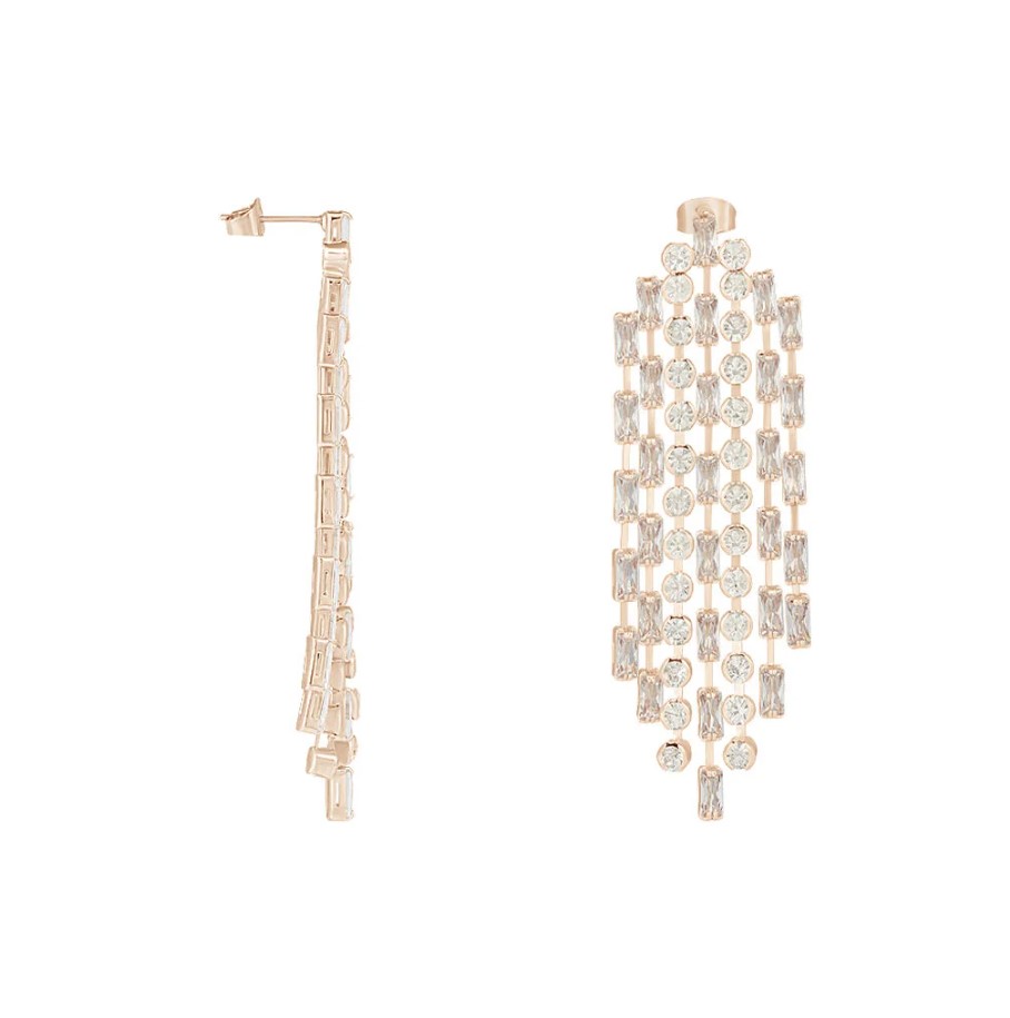 Orecchini Stroili donna pendenti romatic shine in metallo rosato e cristalli 1683809