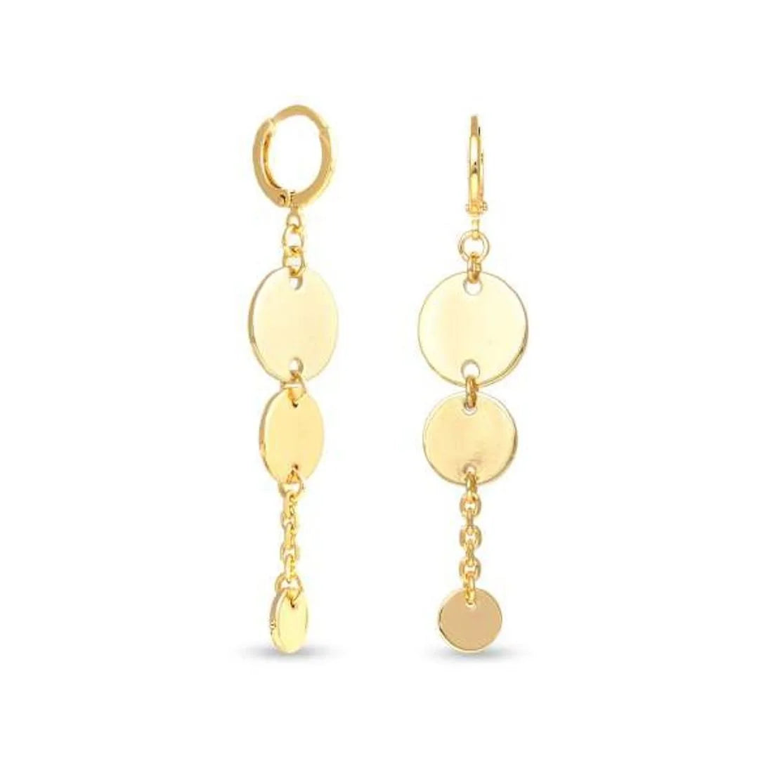 Orecchini Unoaerre donna a catenella pendenti in bronzo dorato 2586