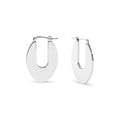 Orecchini Unoaerre donna in bronzo bianco a cerchio 2581