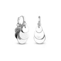Orecchini Unoaerre donna pendenti con cerchi in bronzo bianco 2593