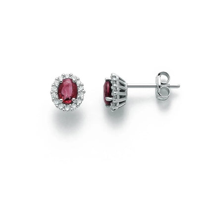 Boucles d'oreilles Yukiko avec rubis et diamants ERD2402Y