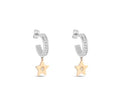 Orecchini a cerchio Lady Chic Acciaio e cristalli Bicolore Stella 1674561