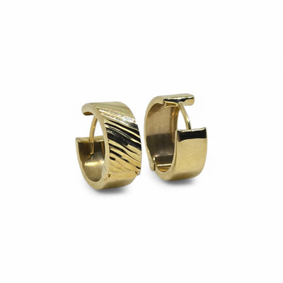 Boucles d'oreilles créoles en or jaune 9 kt pour homme