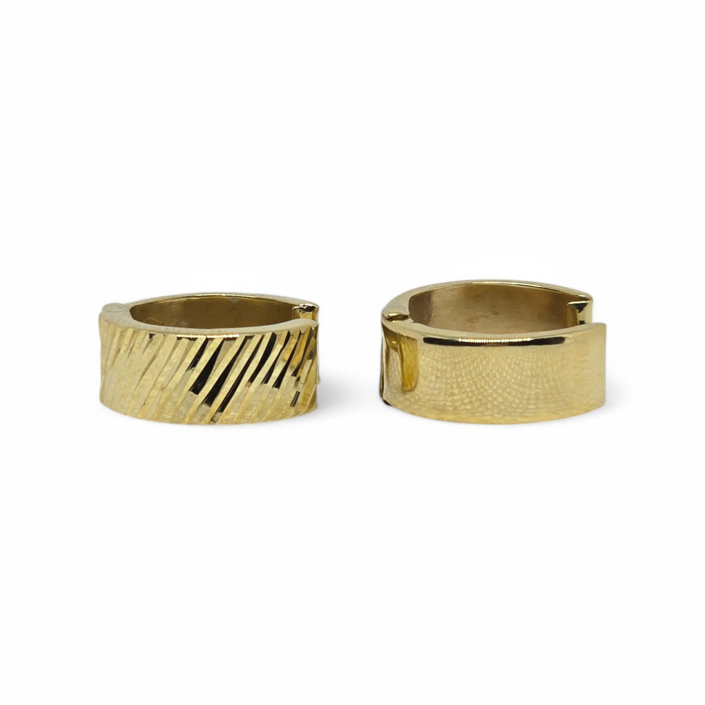 Orecchini a cerchio in oro giallo 9 kt per uomo
