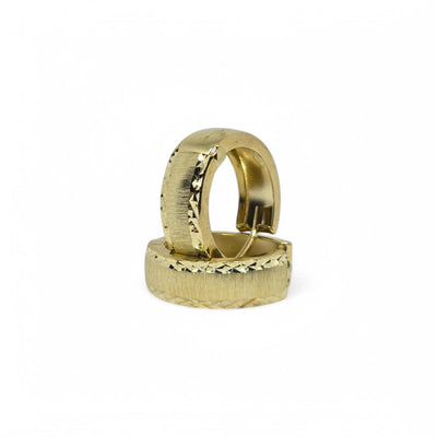 Créoles polies en or jaune 9 carats pour homme