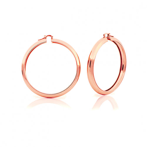 Orecchini a cerchio maxi in bronzo dorato rosa Unoaerre donna 1796