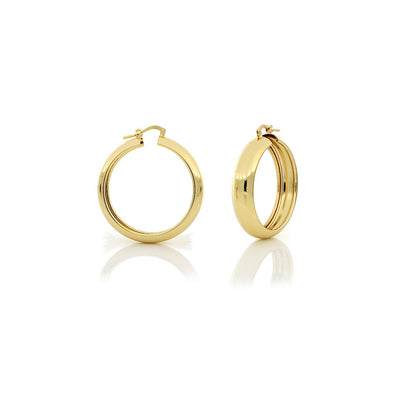 Orecchini a cerchio mini Unoaerre  in bronzo dorato 1800