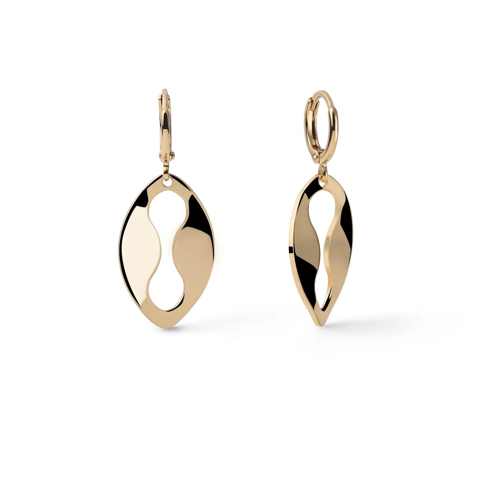 Orecchini a foglia pendenti Unoaerre donna in bronzo 2663