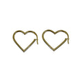 Orecchini a forma di cuore donna in oro giallo 9 kt