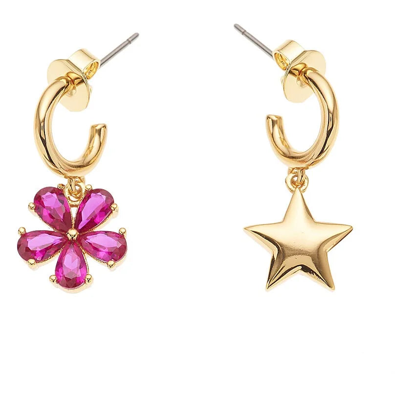Ohrstecker Damen mit Blume und Stern Ottaviani