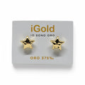 Orecchini a lobo donna con stella in oro giallo 9kt