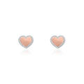 Orecchini a lobo in bronzo rosato forma cuore