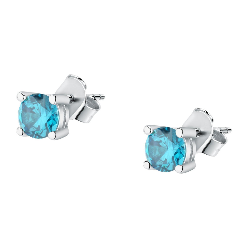 Orecchini argento donna Le petite story punto luce azzurro lps01awv14