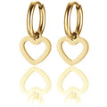 Ohrringe Herz goldener Edelstahl Damen Schmuck Luca Barra ok1135