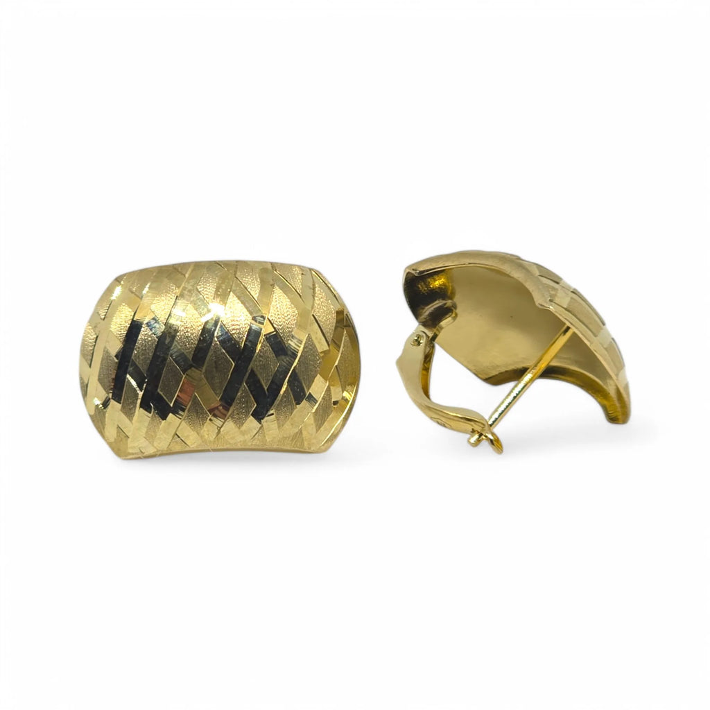 Damenohrringe aus 9 Karat Gelbgold von Igold mit Flechtmuster