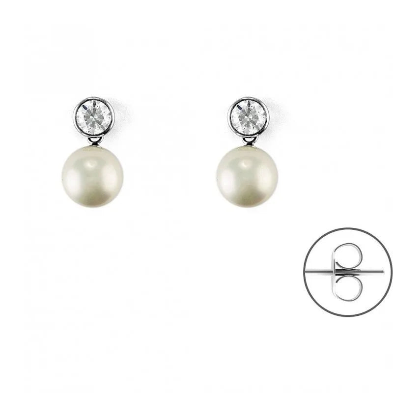 Orecchini donna Cesare paciotti con perle in argento 4uor6588w