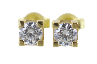 Damen-Ohrringe Donnaoro Solitär in Gelbgold und Diamanten Lol10311.008