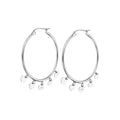 Orecchini donna Lotus style in acciaio a cerchio con pendenti ls2178-4/1