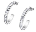 Orecchini donna Lotus style semicerchio con zirconi ls2081-4/1