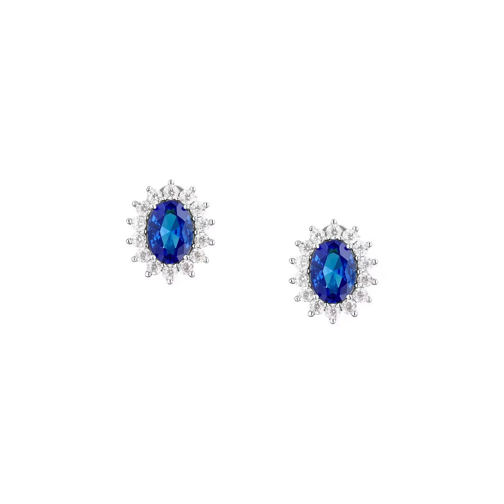 Morellato Damen-Ohrringe aus Silber mit blauem Stein SAIW285