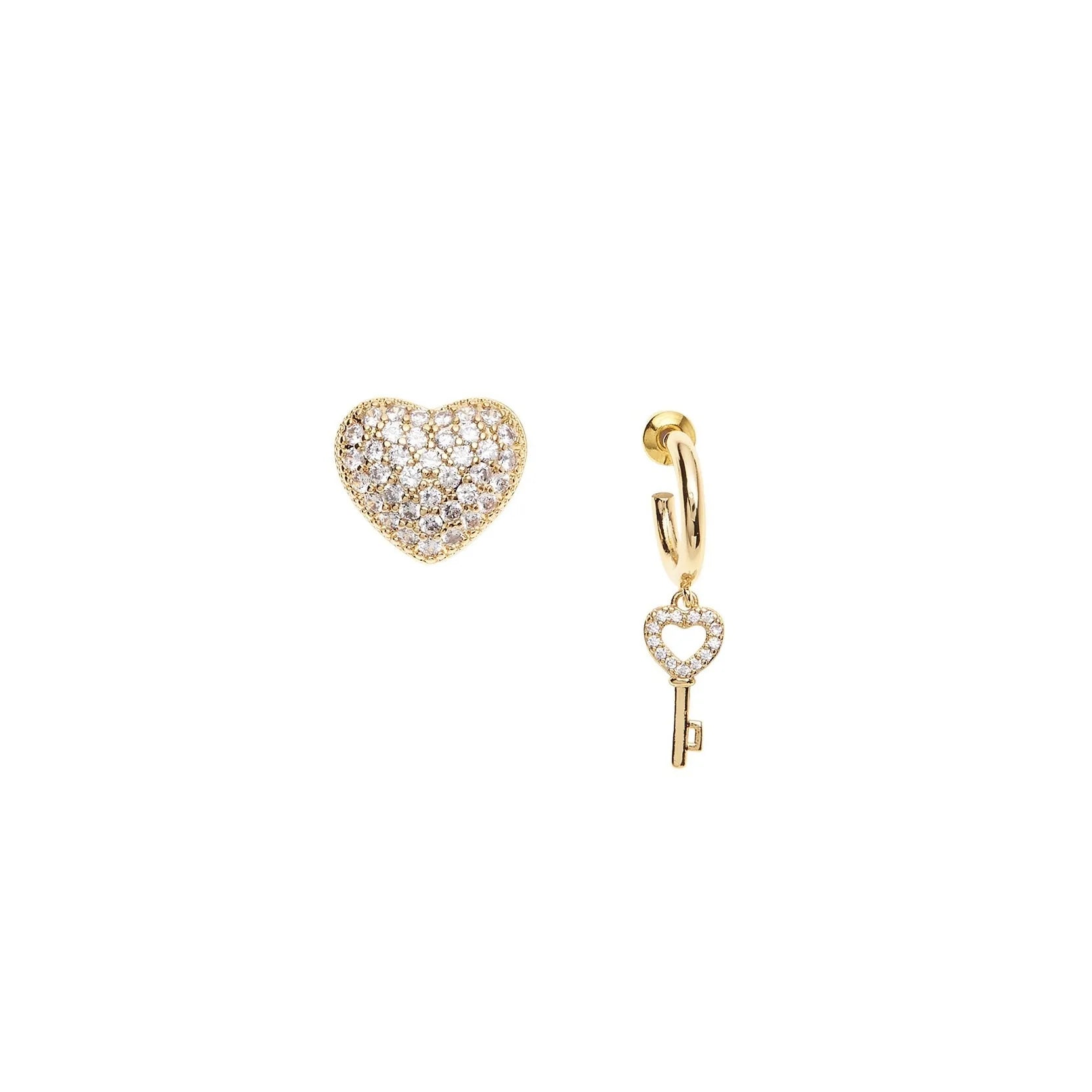 Orecchini donna Ottaviani chiave e cuore 501275o