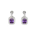 Orecchini donna Ottaviani con zirconi viola
